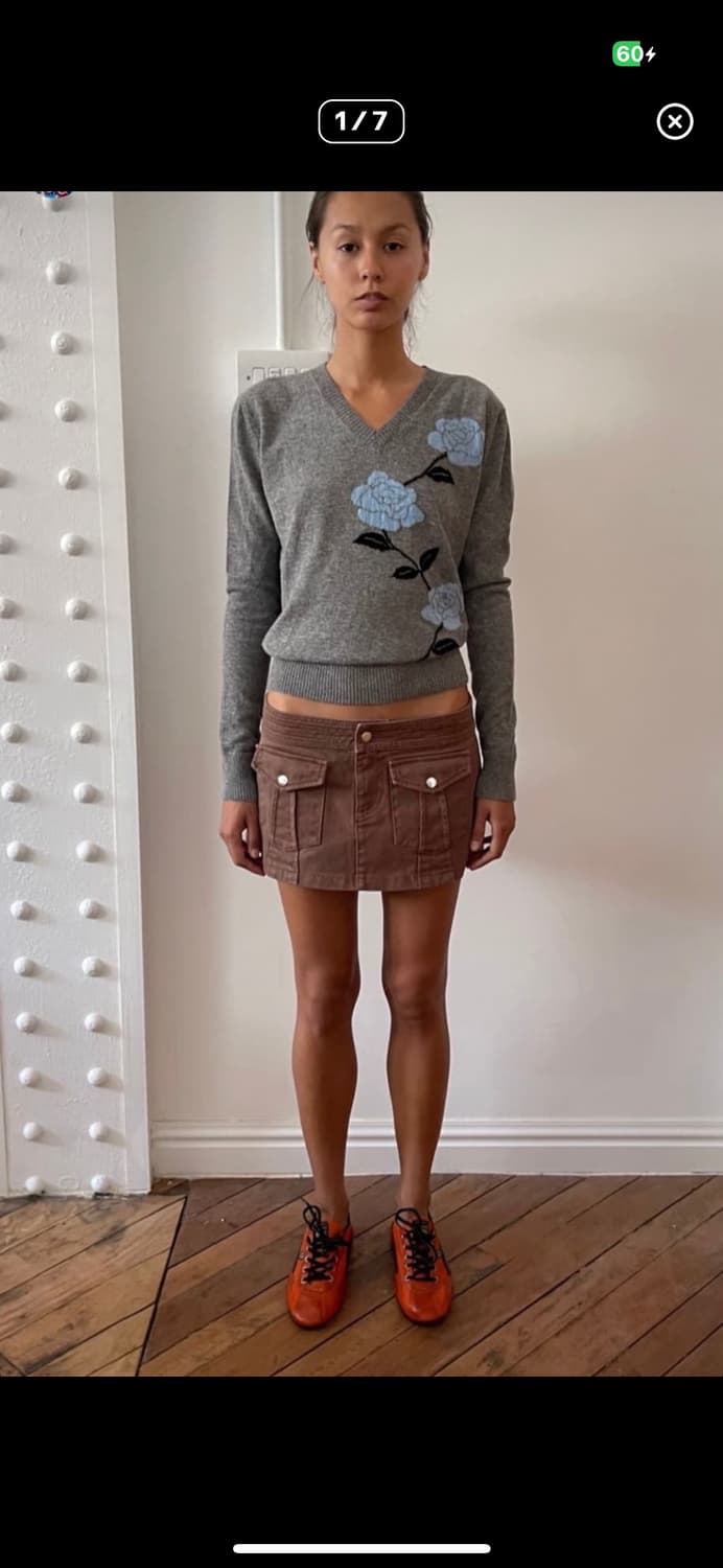 Gimaguas 기마구아스 핀쿠 플라워 니트 그레이 상품이미지1