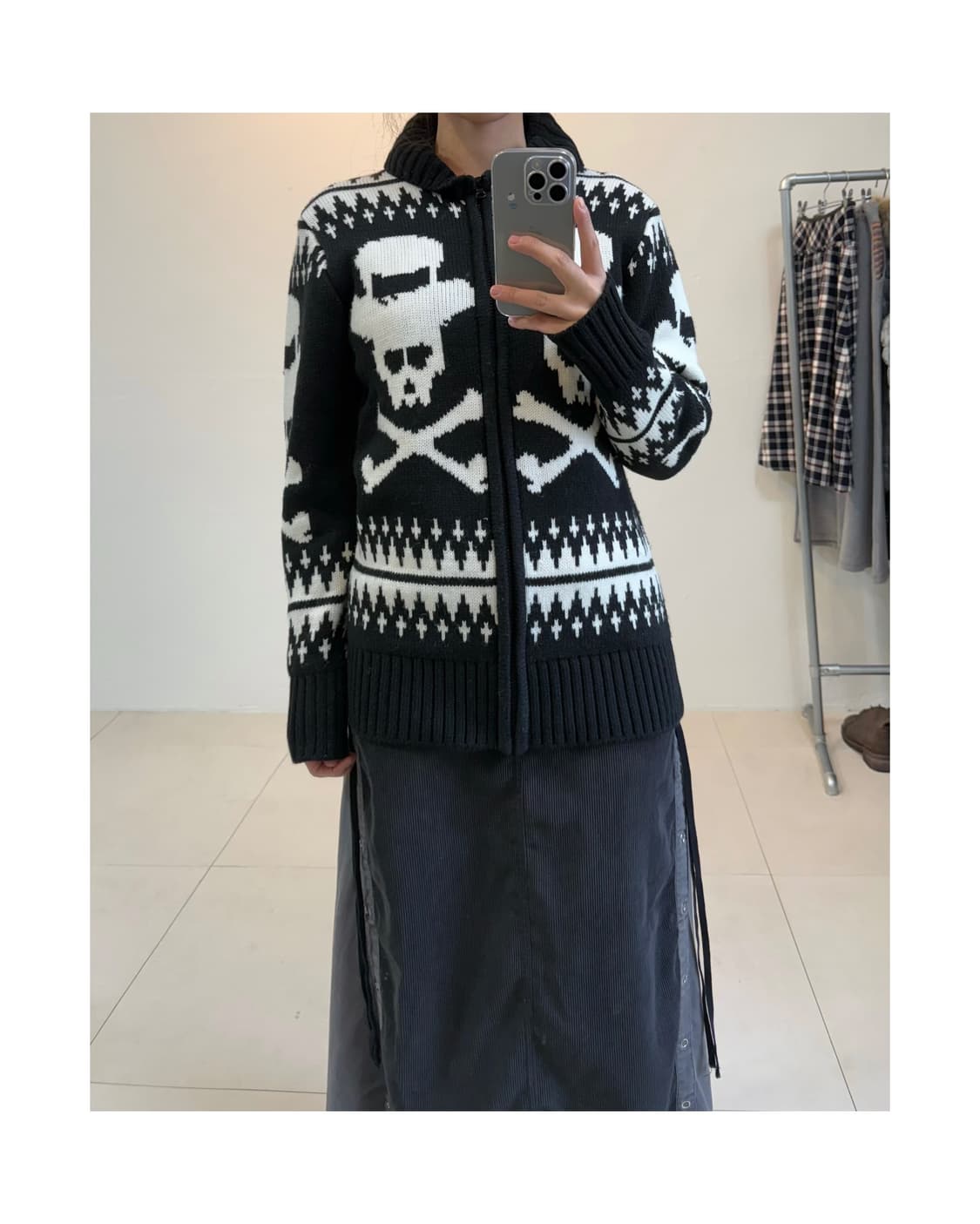 빈티지 니트 집업 상품이미지5