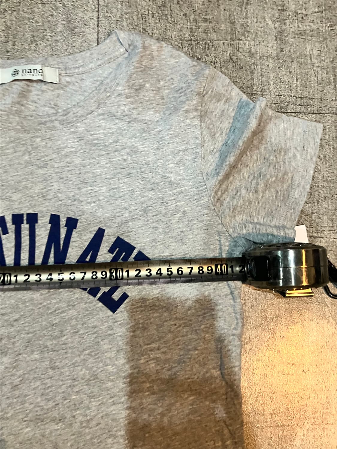 일본빈티지 Nano 핀터깔y2k 긱시크 붙핏 아치로고 반팔티셔츠 상품이미지2