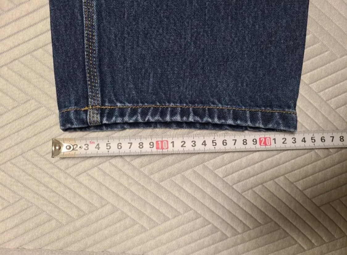 칼하트WIP 싱글 니 팬츠 스미스 블루 스톤 워시드 W38 L32 상품이미지4