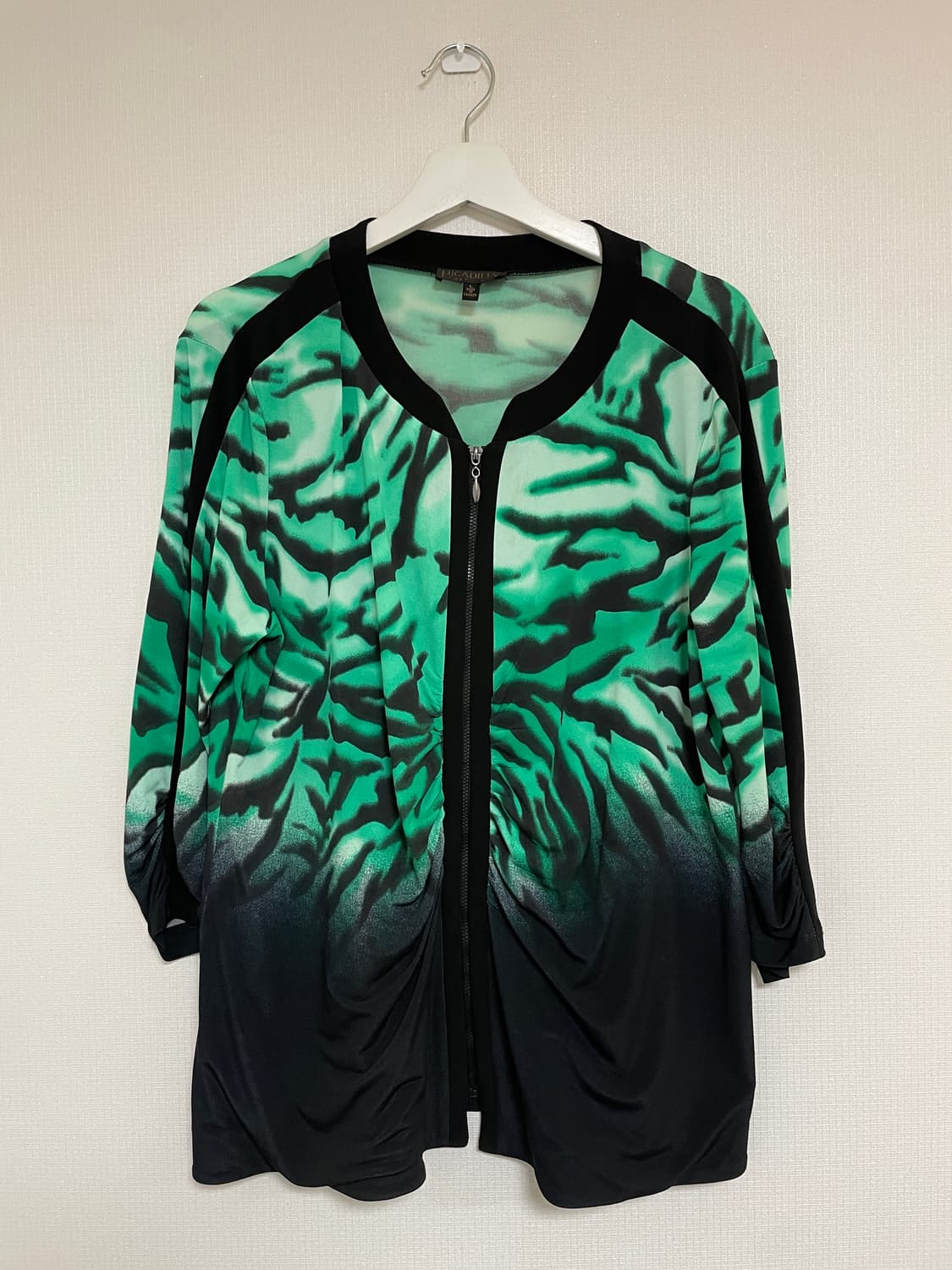 Zebra pattern zip-up jacket 블루종 상품이미지2