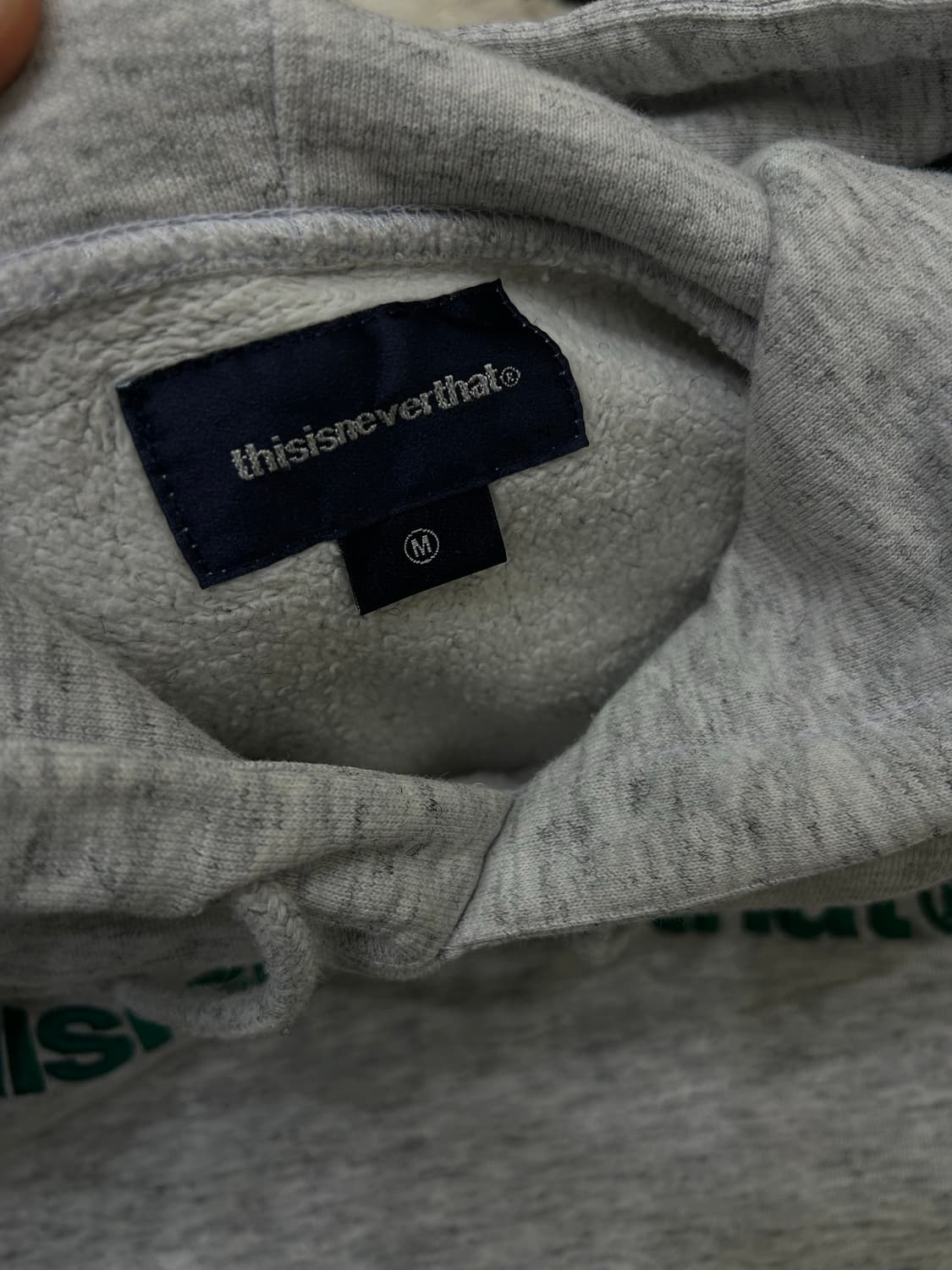 [M]디스이즈네버댓 T-로고 오버핏 후드/라이트그레이 상품이미지5