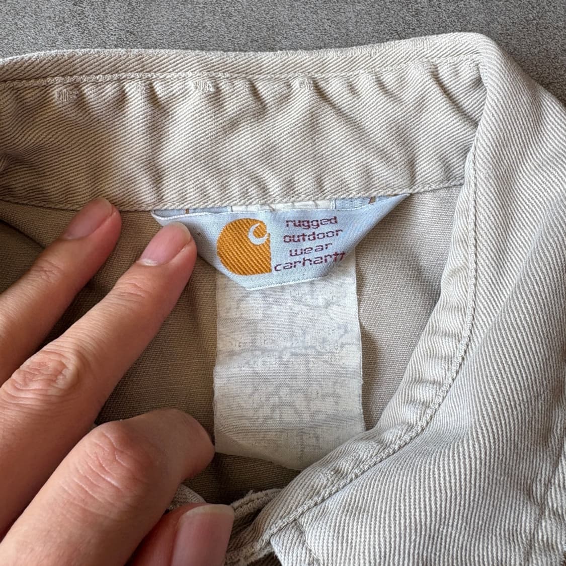 90년대 생산 칼하트 오리지널 베이지 웨스턴 셔츠  상품이미지4