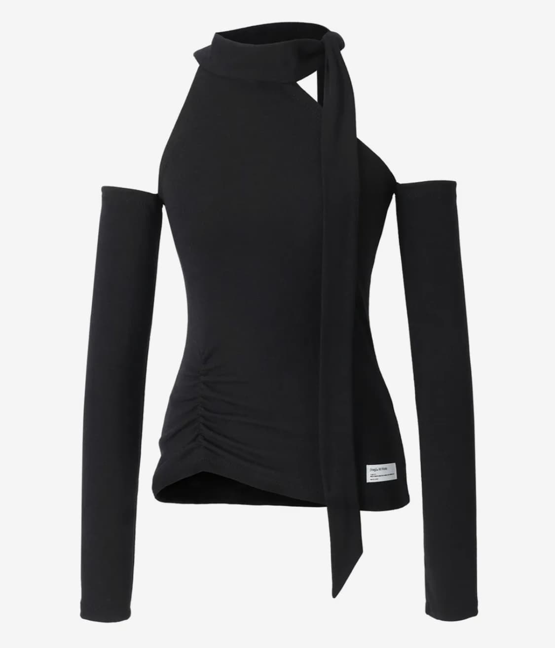 이네기 Birth Shirring Scarf Top (black) 상품이미지1