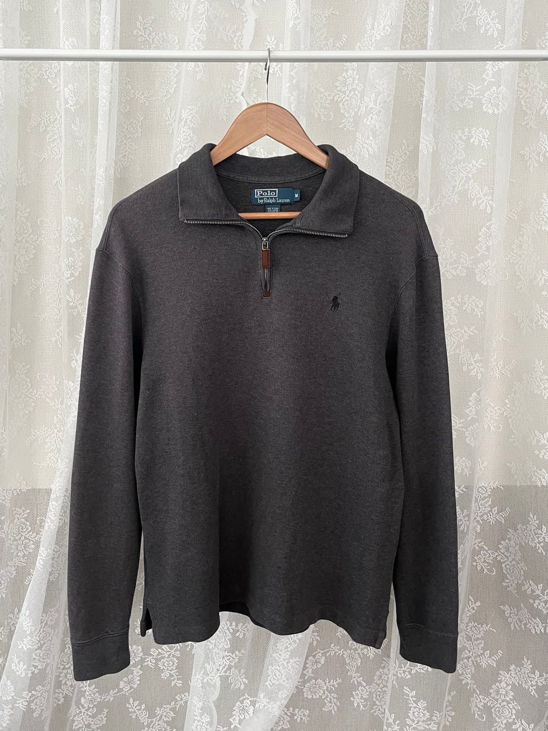 M) 폴로 랄프로렌 빈티지 하프집업 차콜 상품이미지1