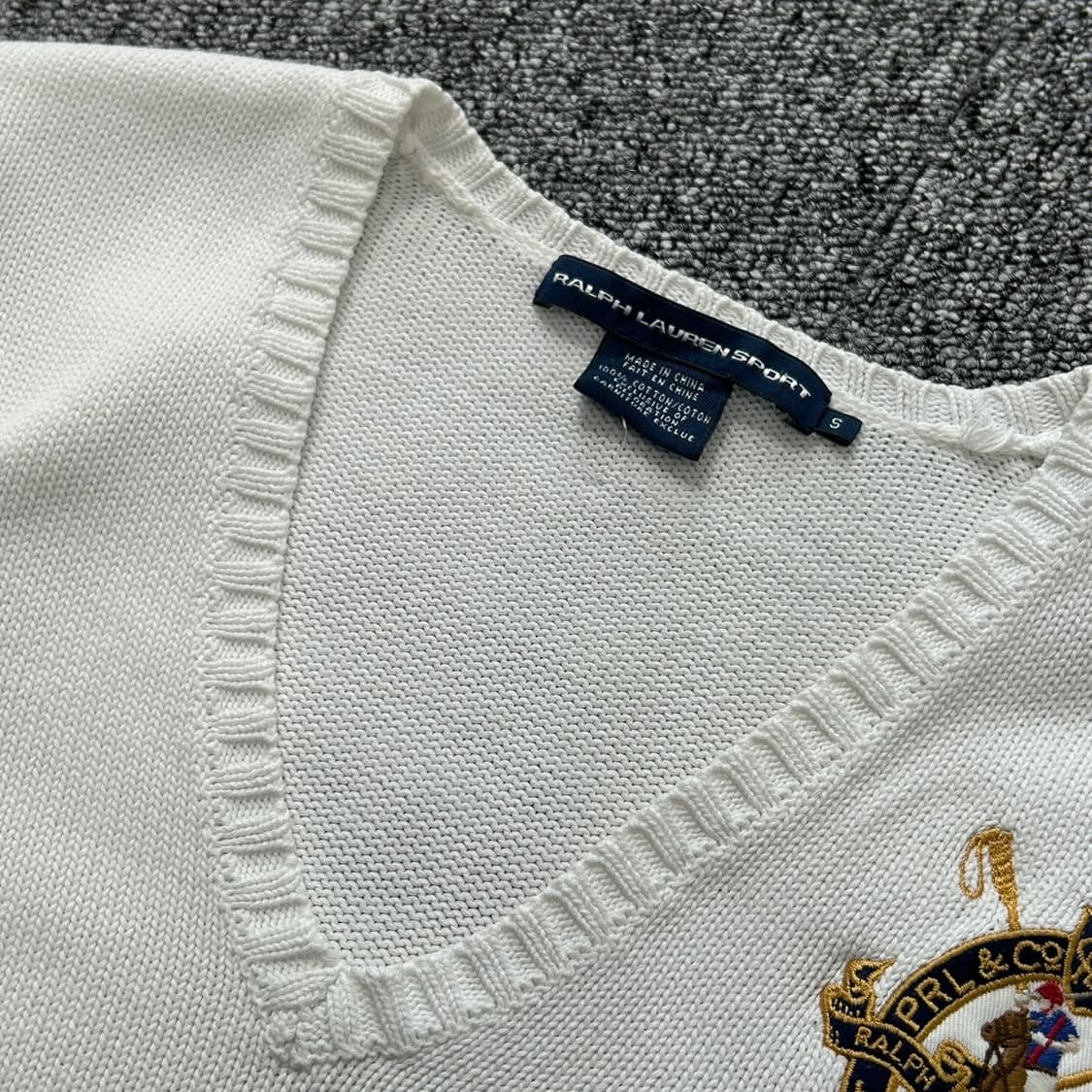 폴로 랄프로렌 스포츠 빅로고 화이트 니트  상품이미지5