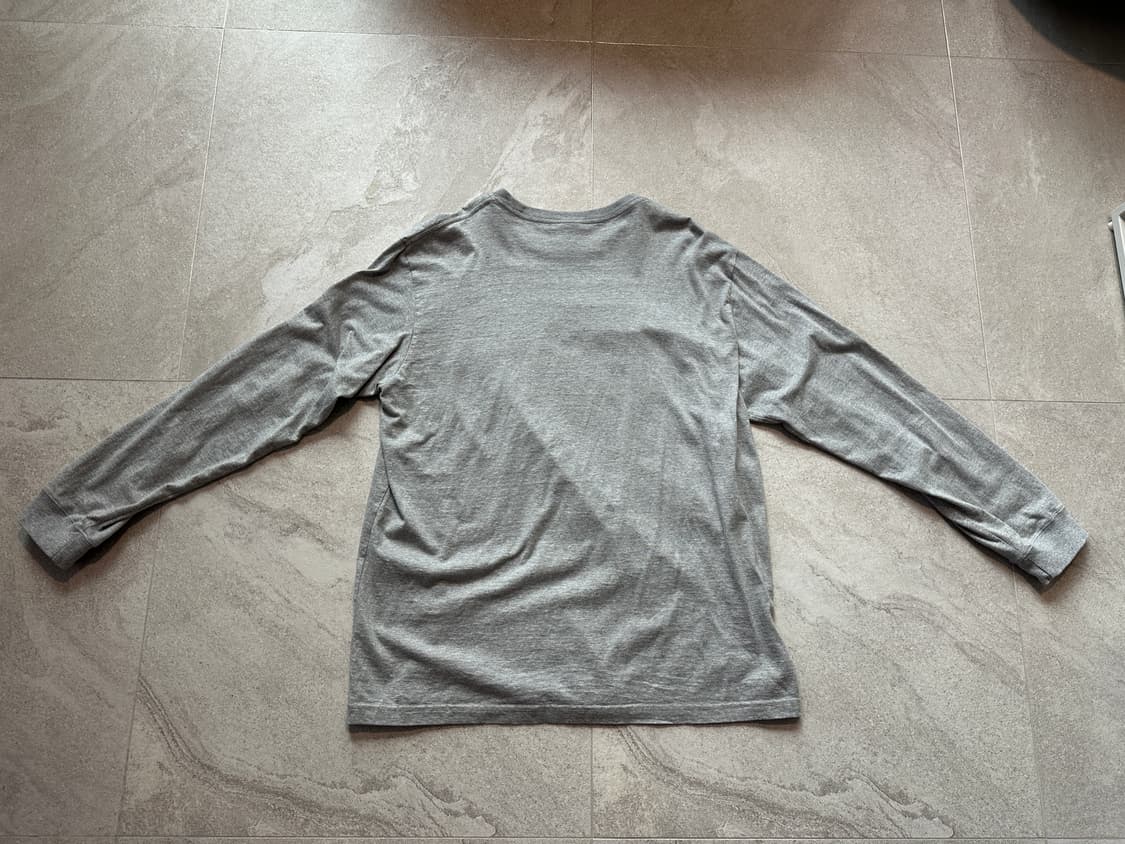 테켓 플랜 롱슬리브 티셔츠 멜란지 그레이 L 상품이미지3