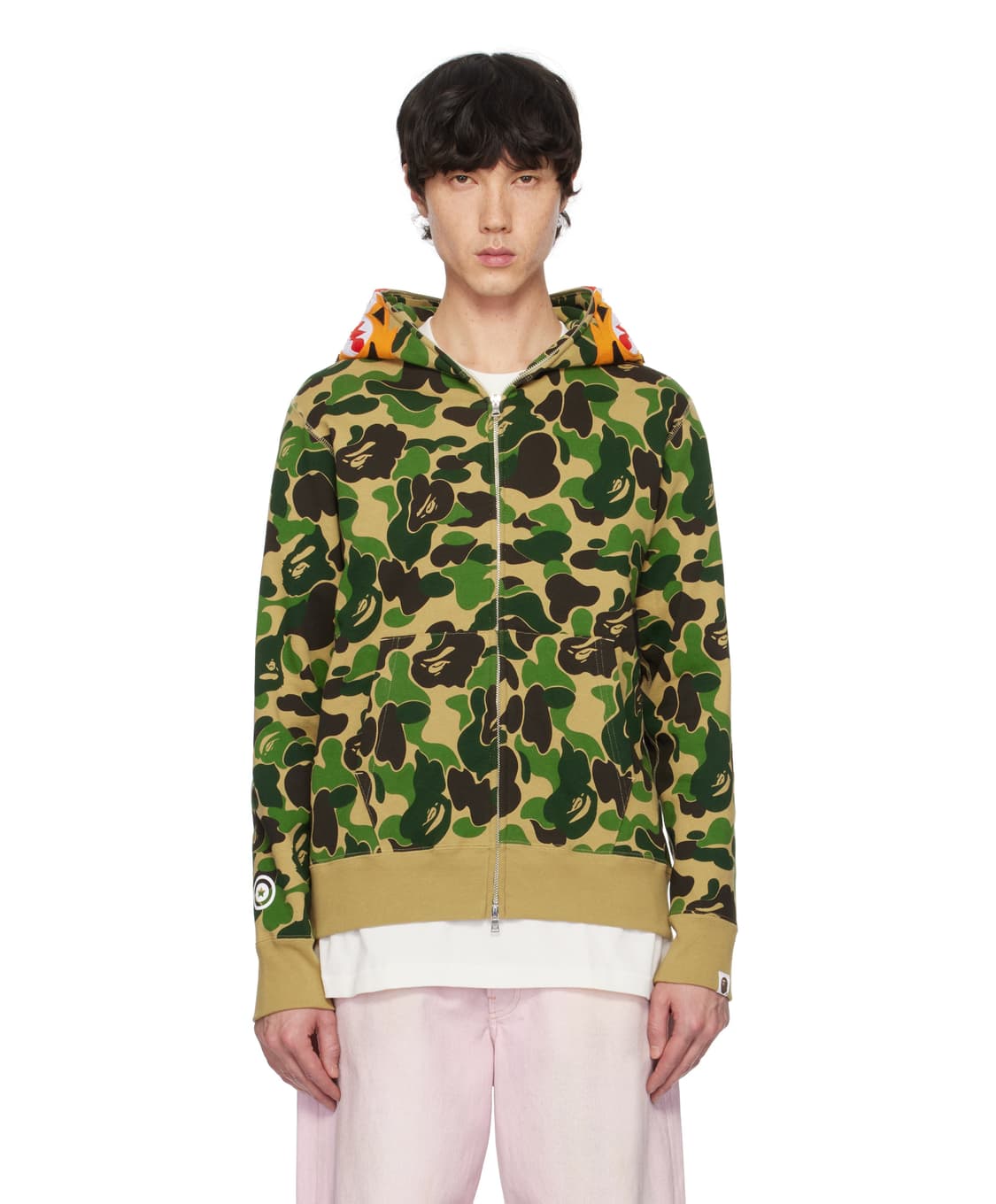 베이프 ABC 카모 타이거 후드집업 아미 그린 상품이미지7
