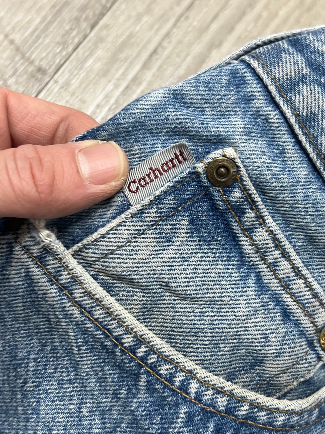 Carhartt 칼하트 릴렉스드핏 연청 데님 팬츠 상품이미지6