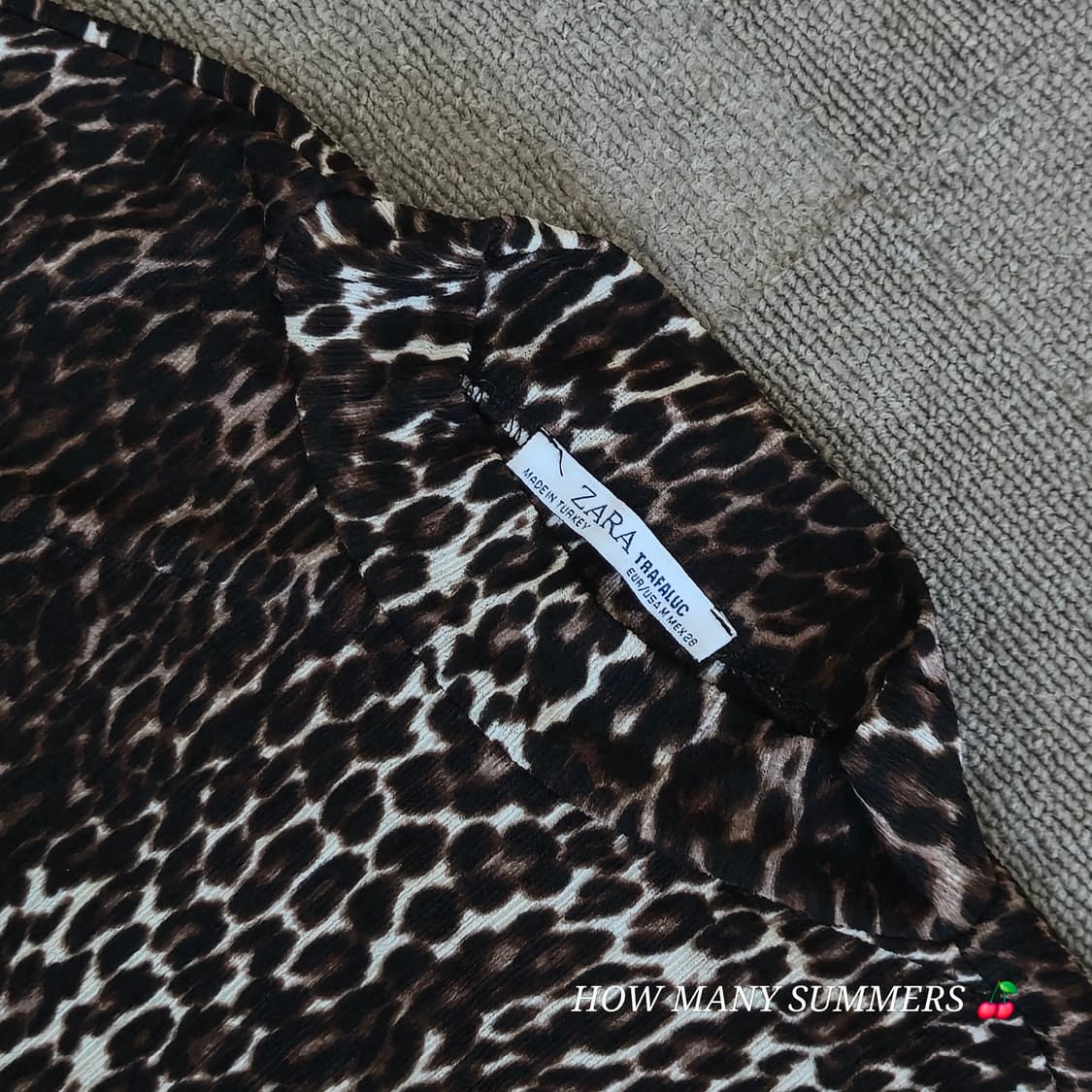 자라(ZARA) 호피 레오파드 반팔 티셔츠  상품이미지3