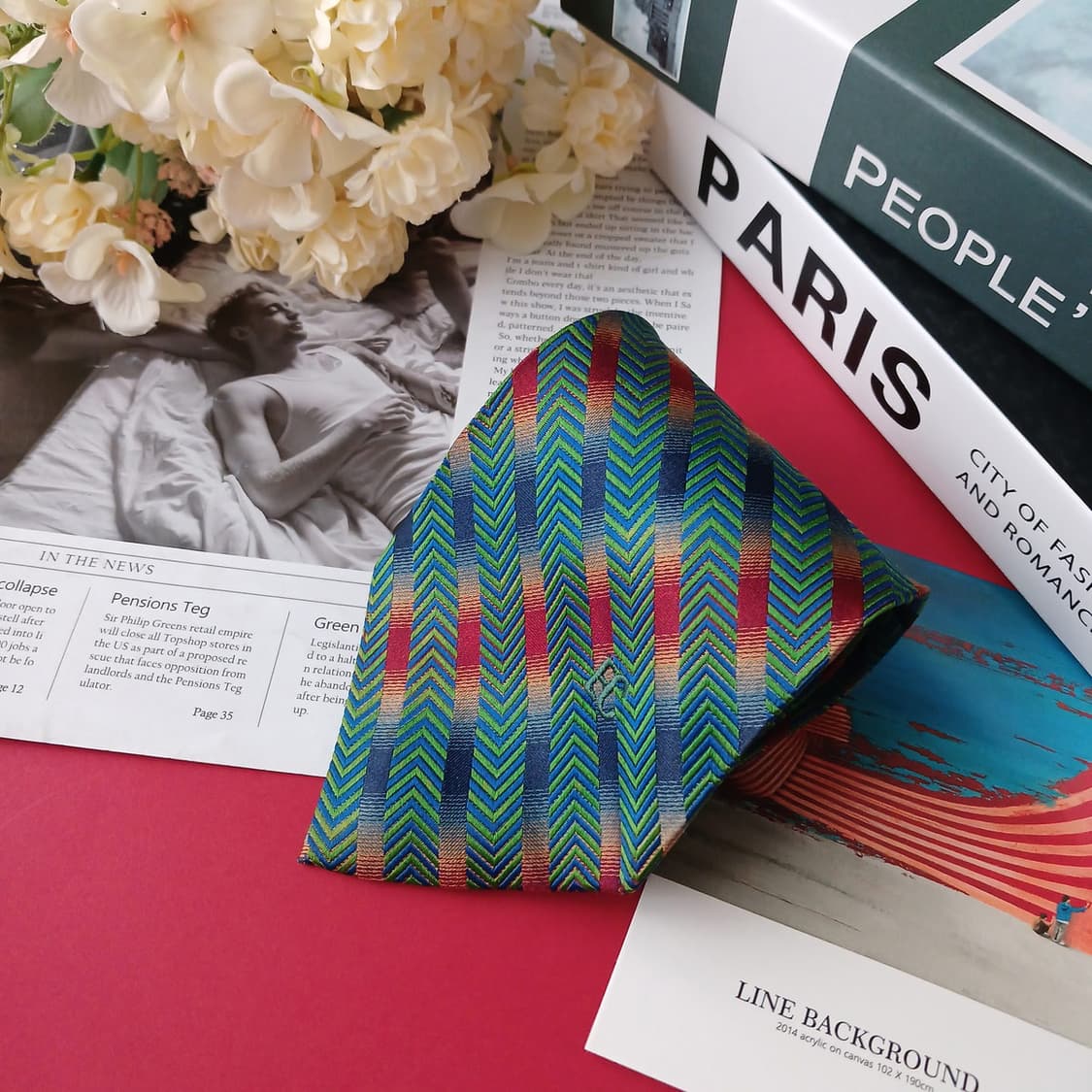 엔리코 코베리 넥타이 그린 패턴 A+등급 E894
 상품이미지4