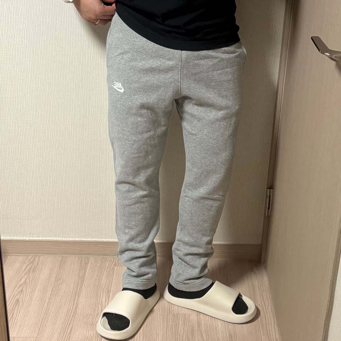 정품 나이키 퓨추라 기모 스웻팬츠 그레이 트레이닝 바지 상품이미지1