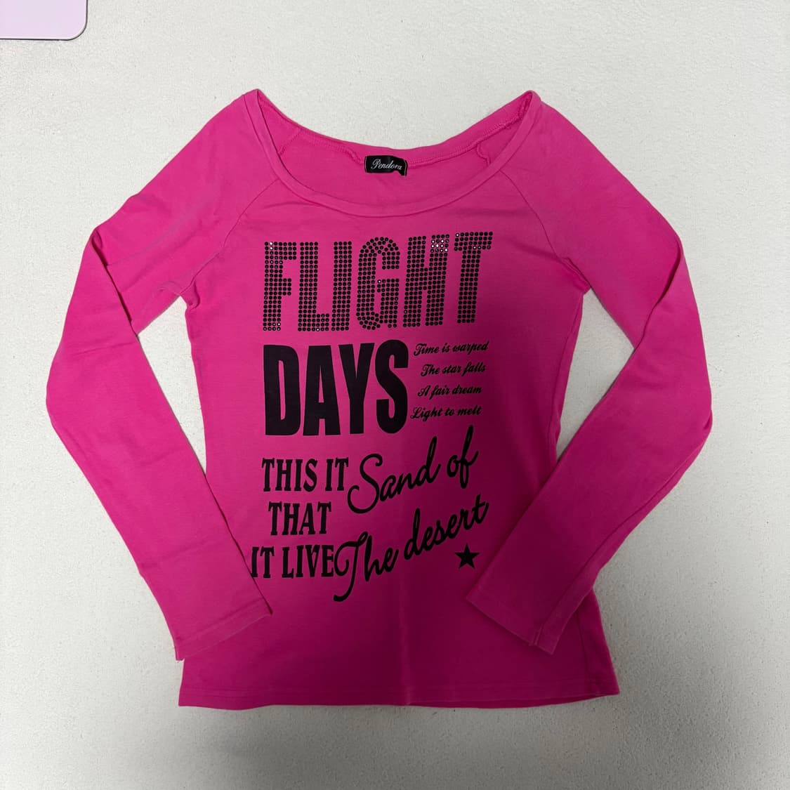 빈티지 핑크 롱 슬리브 상품이미지1