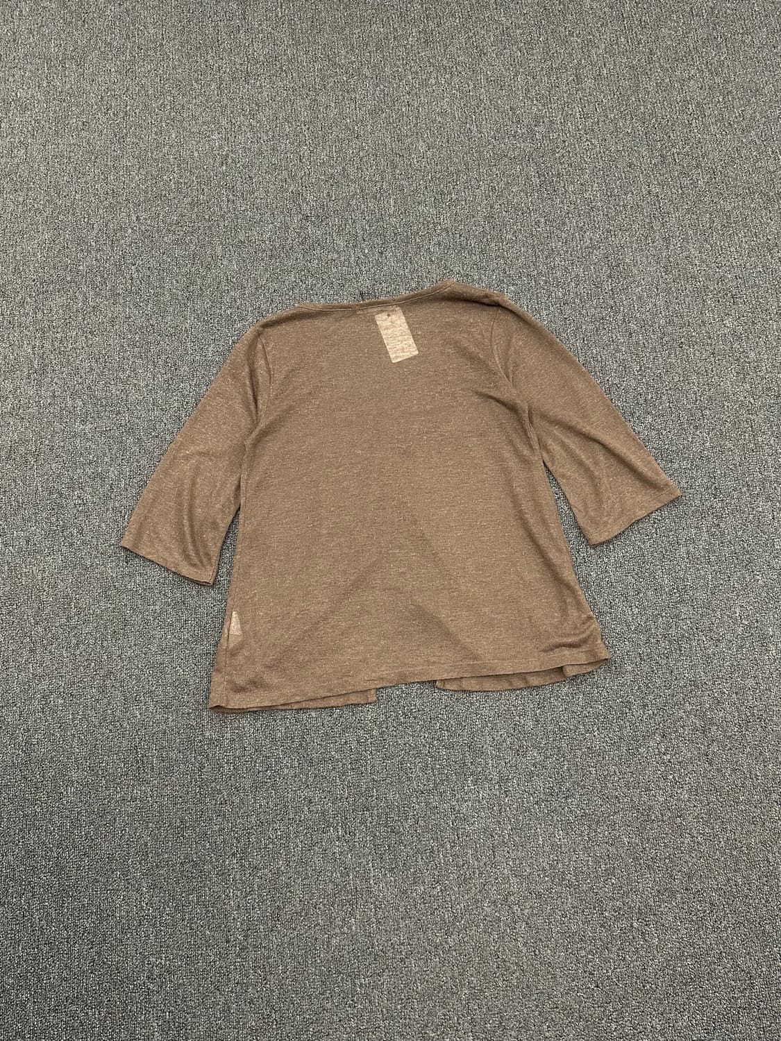 M)Japanese vintage 여성 브라운 셔링 가디건 상품이미지4