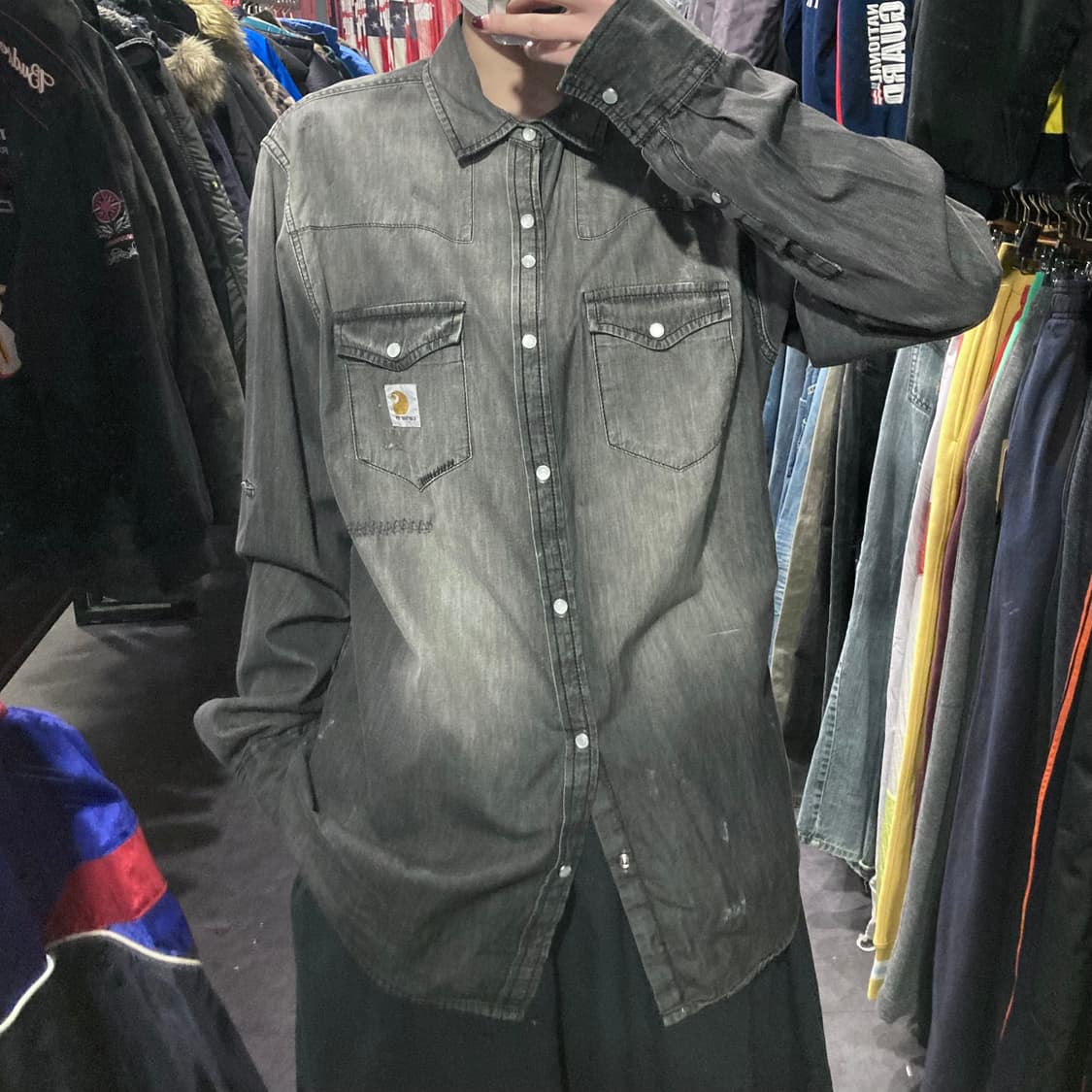 [IM]칼하트 긴팔셔츠 그레이 상품이미지1