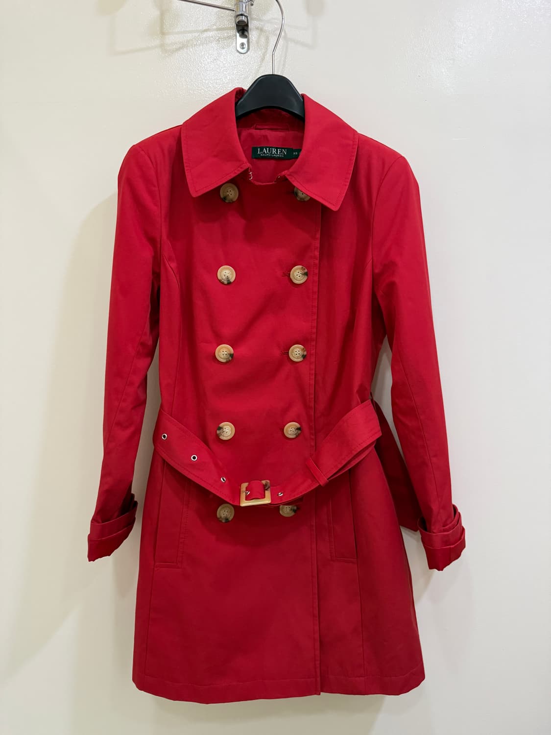 랄프로렌 레드 트렌치 코트(정품) 상품이미지1