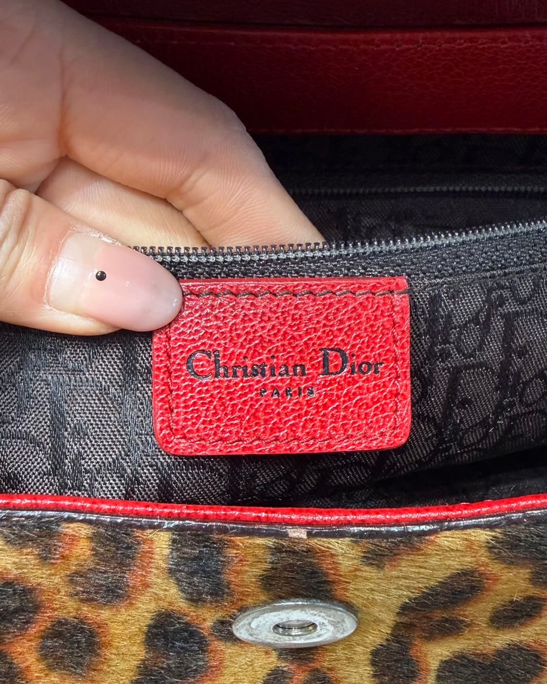 크리스찬 디올 레오파드 송치 디바 플랩백  상품이미지8