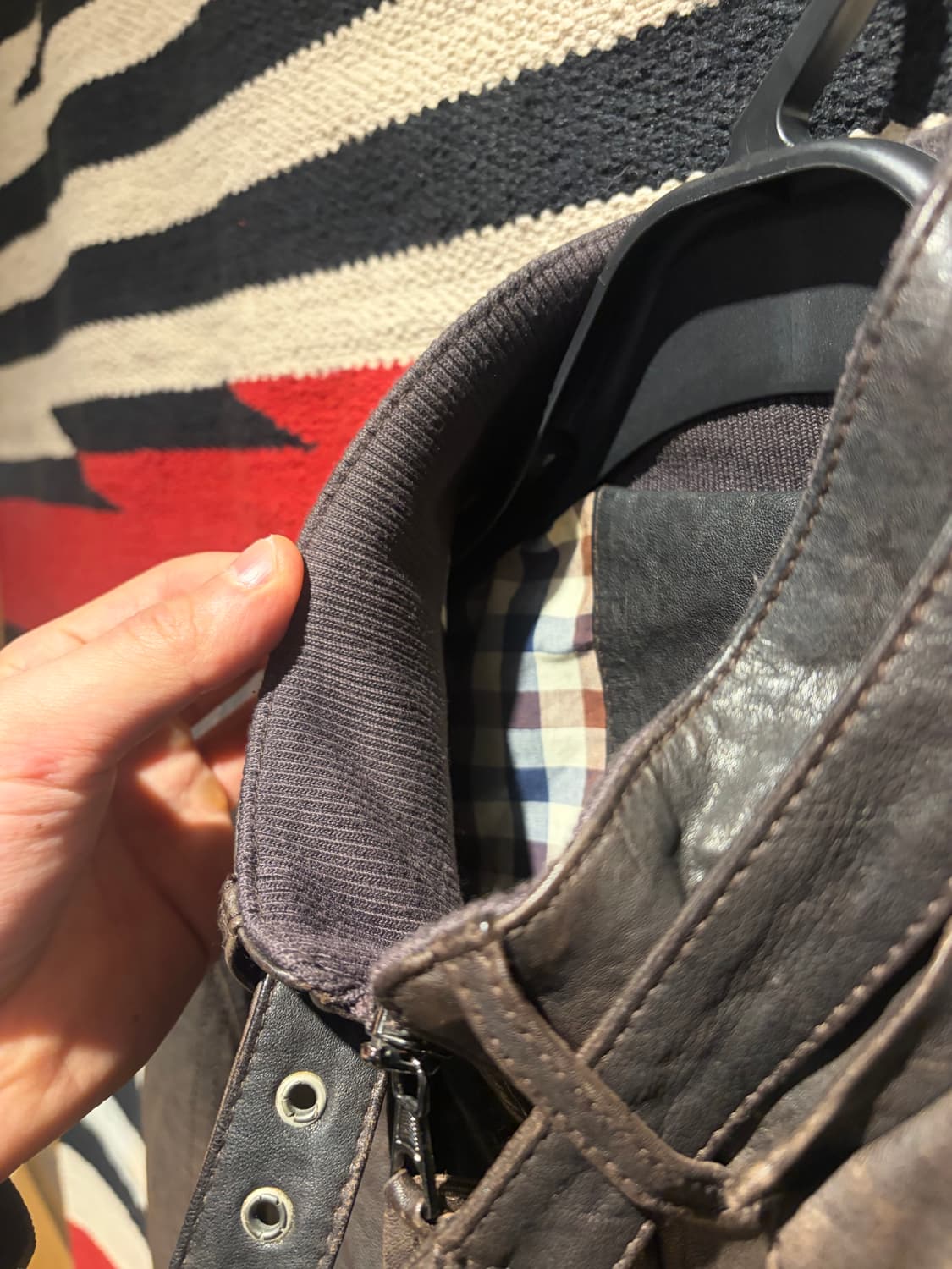 Biker pocket leather jacket / 바이커 레더 자켓 상품이미지4