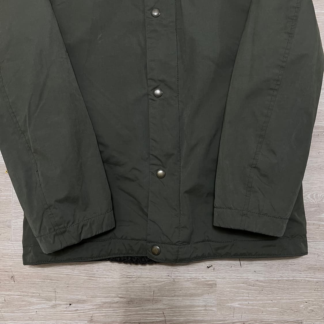 스파오 코듀로이 덤블 양털 카라 뽀글이 야상 덱점퍼 [카키] M/95 상품이미지3