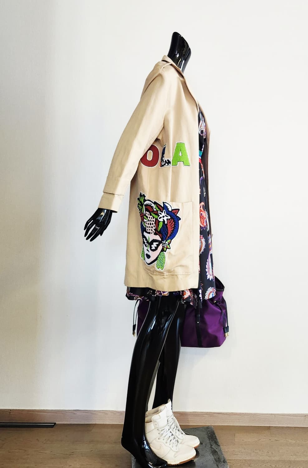 패치워크 트렌치코트  상품이미지1