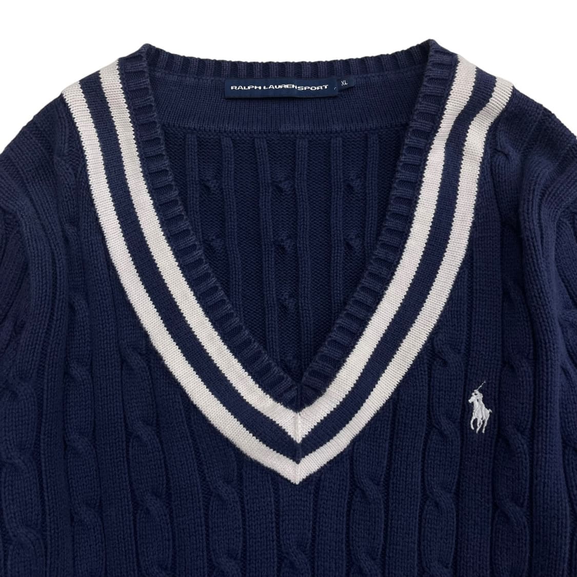 폴로 랄프로렌 화이트포니 네이비 크리켓 니트 xl 상품이미지4