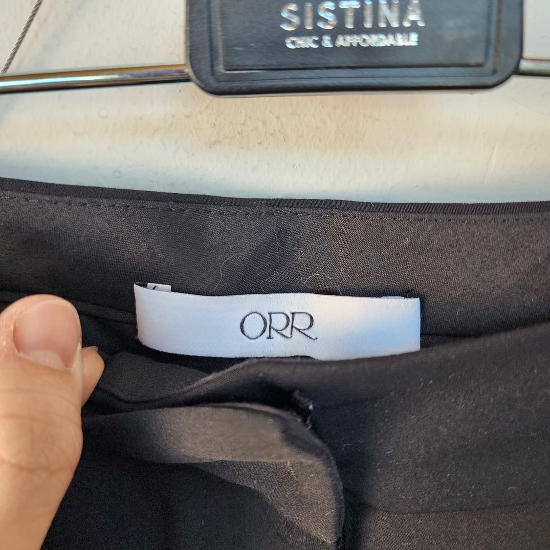 ORR 검정색 와이드 밴딩 팬츠 상품이미지3