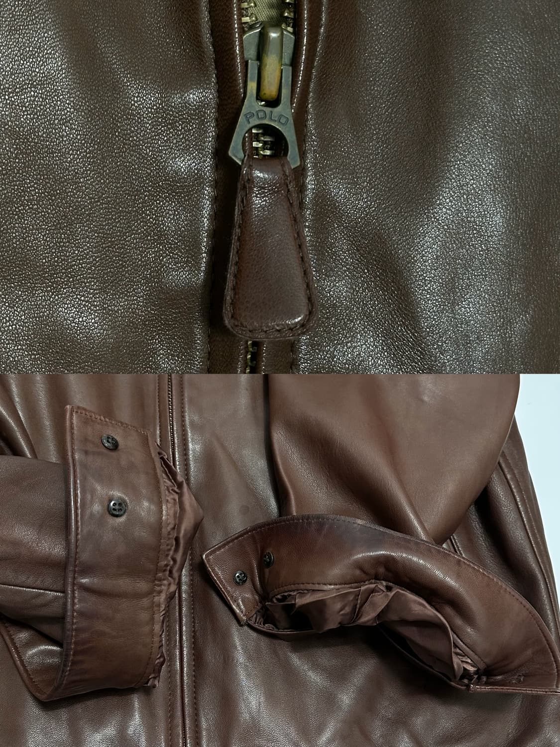 폴로 양가죽 램스킨 레더 자켓 브라운 상품이미지6
