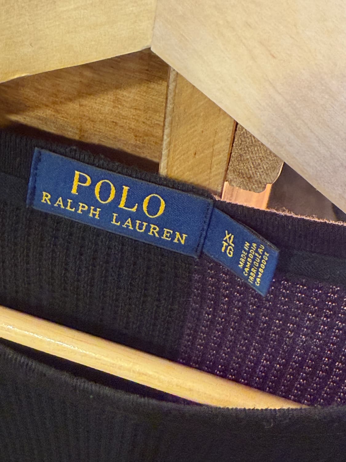 폴로 랄프로렌 레드포니 블랙 와플 롱슬리브 상품이미지2