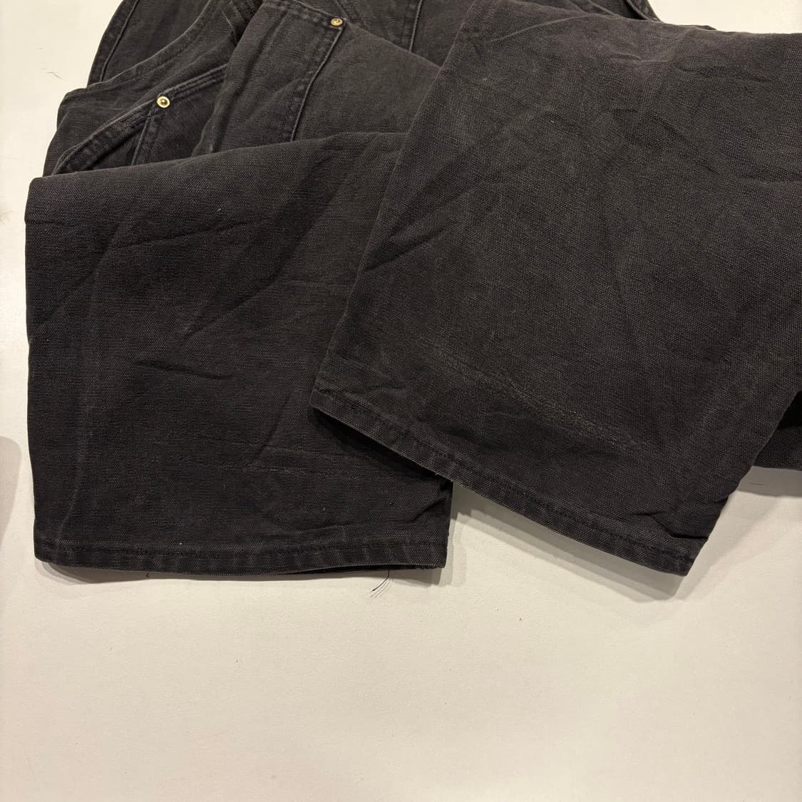 [L] 칼하트 블랙 더블니 워크 오버롤 멜빵 D638 상품이미지8