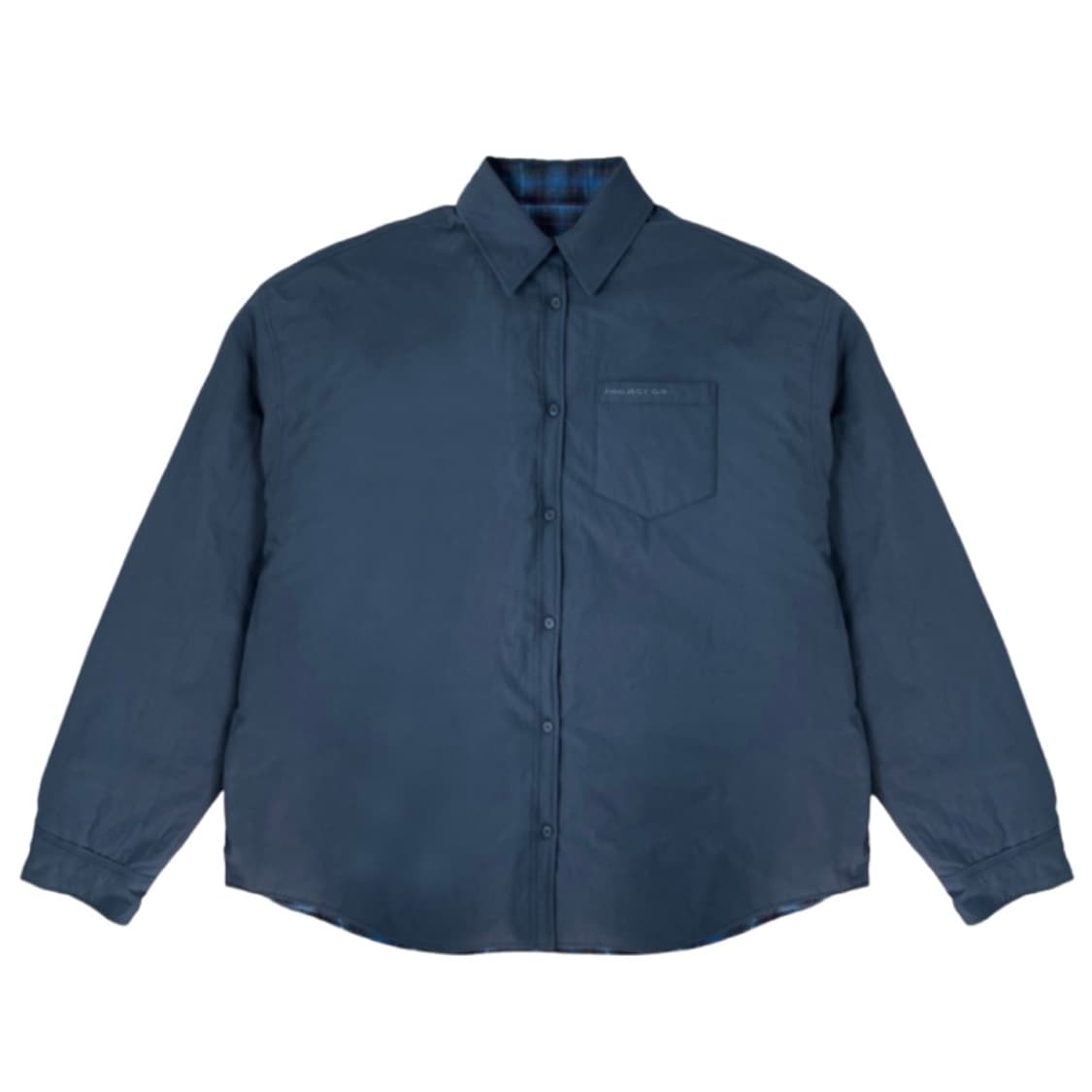 프로젝트 G/R 리버시블 패디드 체크 셔츠 네이비 상품이미지2