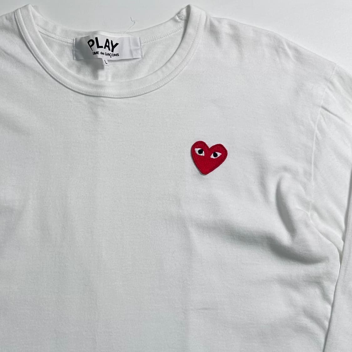 꼼데가르송 화이트 롱 슬리브   상품이미지4