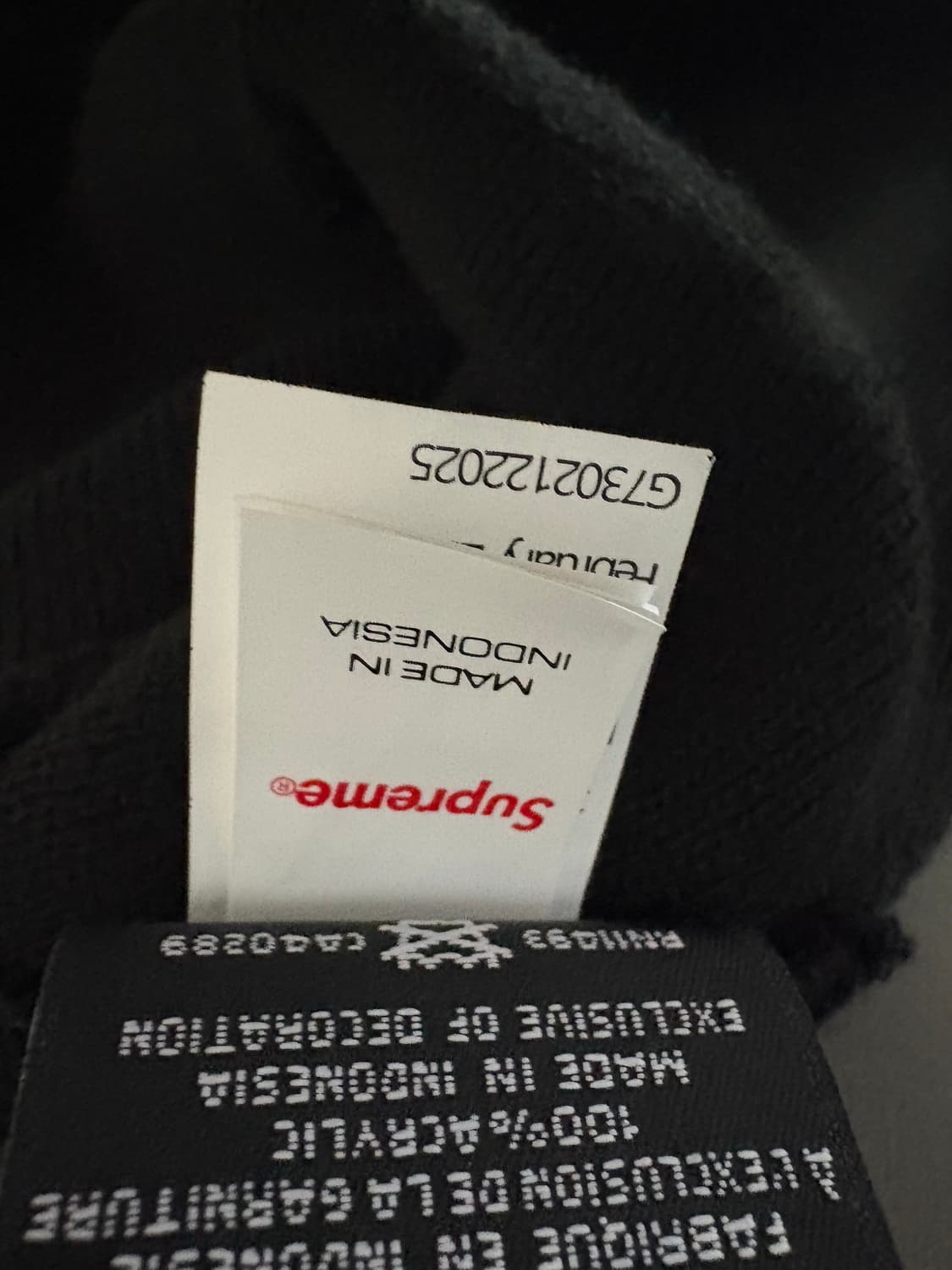 슈프림 뉴에라 블랙레터 비니 블랙 상품이미지3