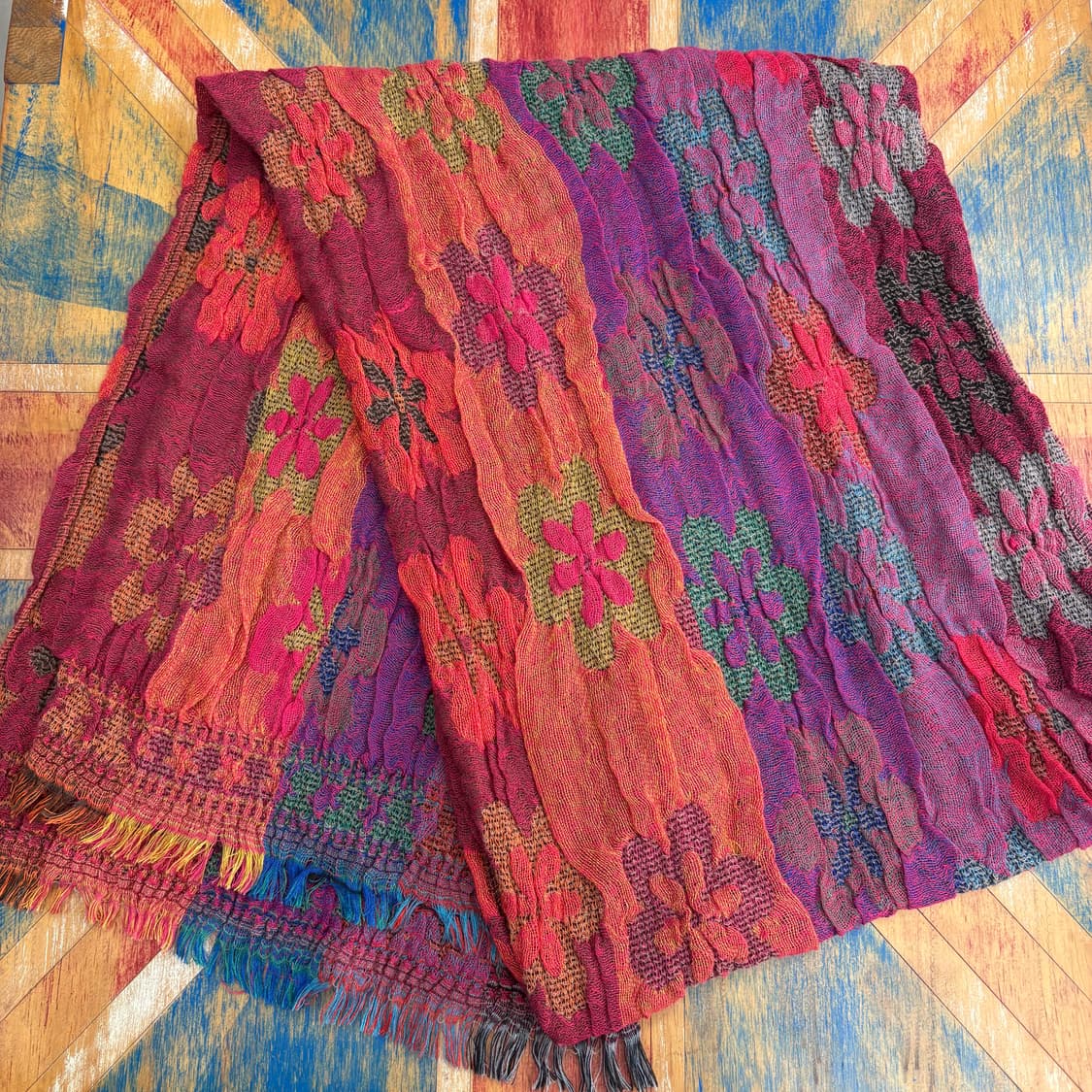 비비드 플라워 믹스 히피 머플러 스카프 (JPN) 상품이미지4