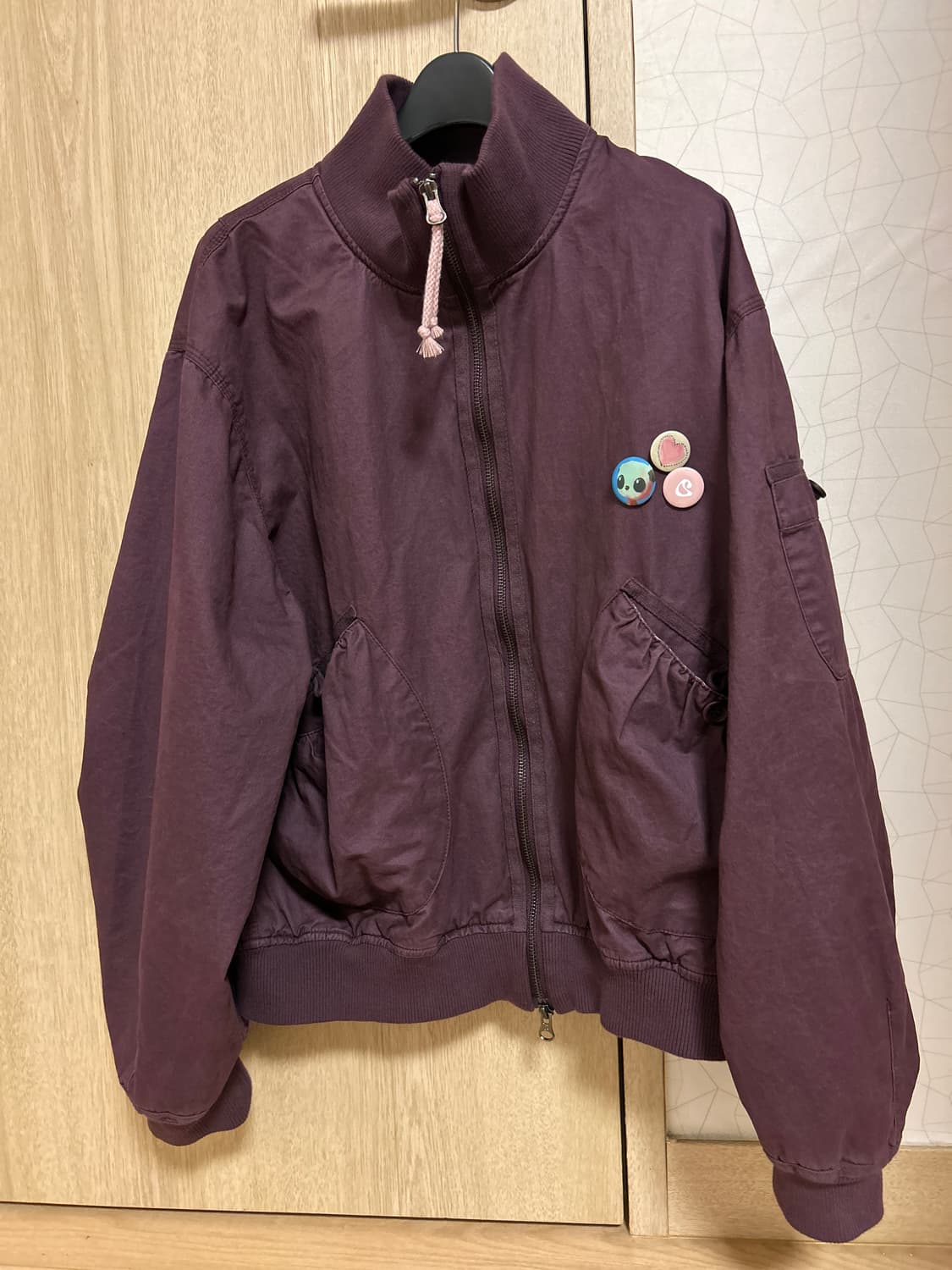 코이세이오 더스티 코튼 봄버 자켓 퍼플 1 상품이미지2