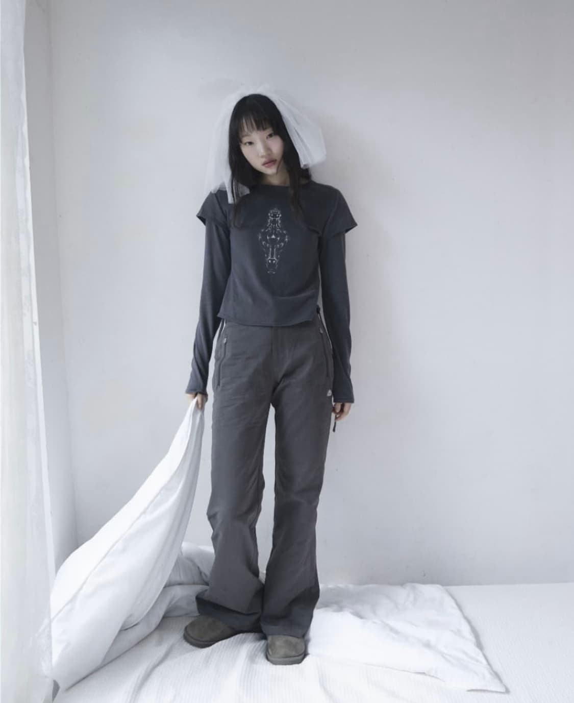 코이세이오 패널드 부츠컷 카키 상품이미지7