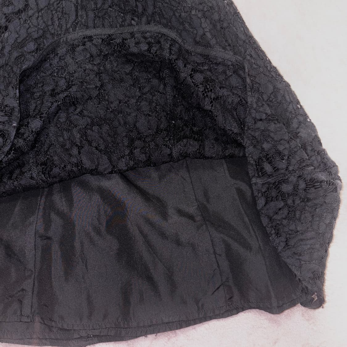 블랙 레이스 민소매 플레어 원피스 상품이미지6