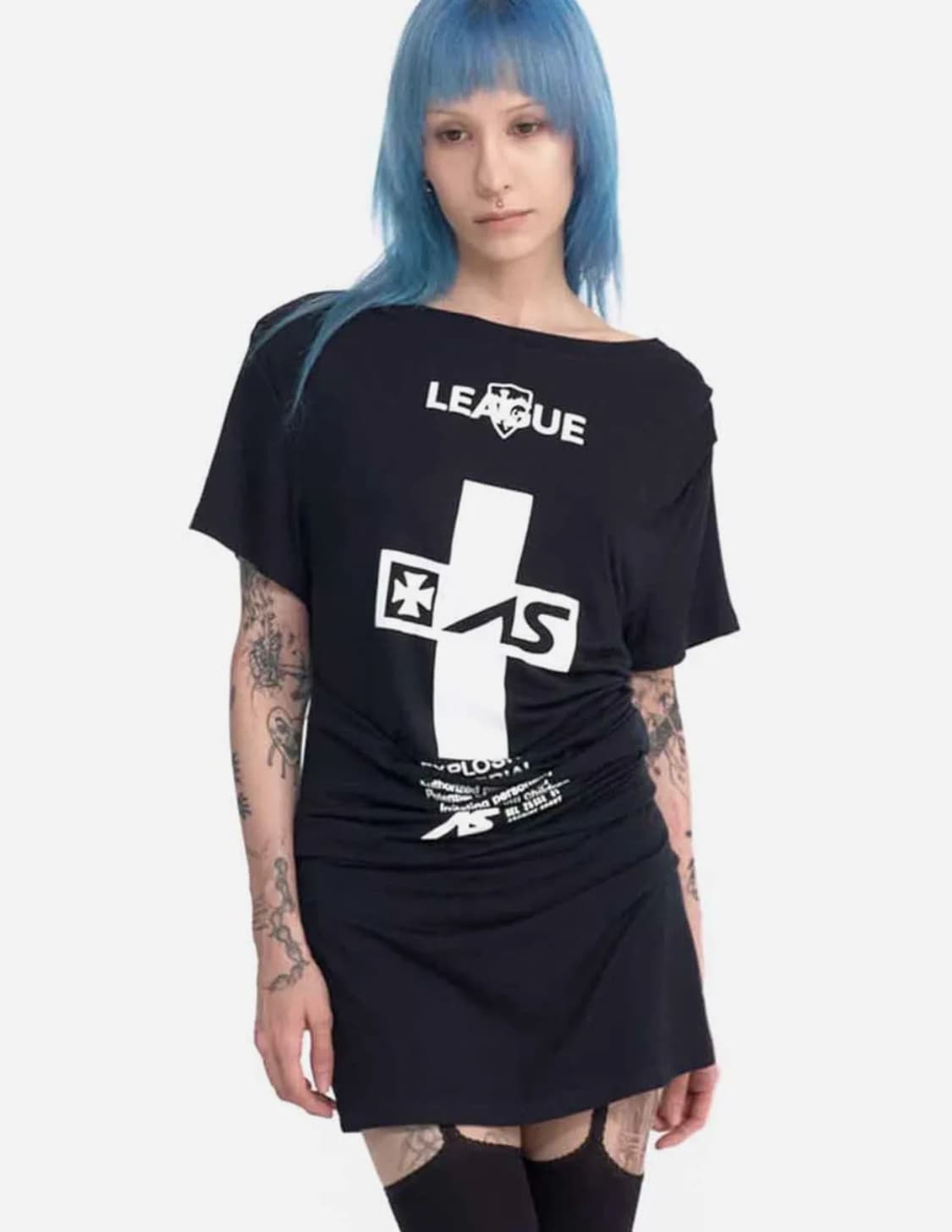 2000아카이브스 CRUCIA TEE DRESS 블랙 상품이미지1