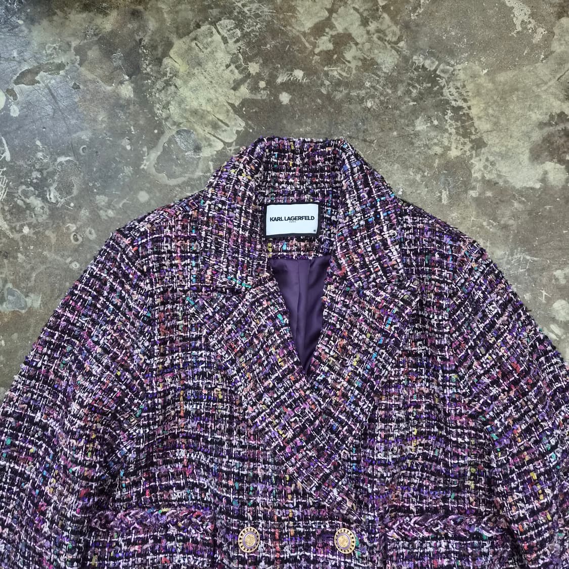 100) 칼라거펠트 트위드 자켓 블레이저 마이 상품이미지2