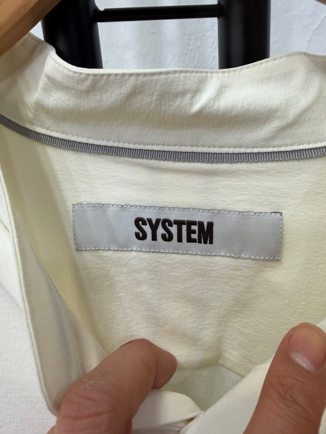 정품) 시스템옴므 한섬 21ss 오버핏 나일론 셔츠남방 95 상품이미지6