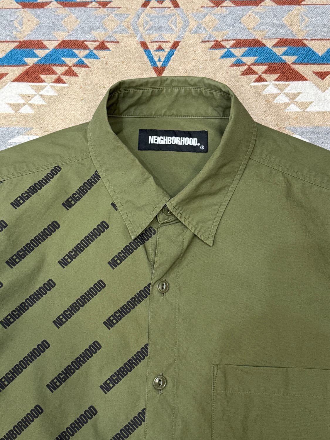 [M] 네이버후드 2FACE C 셔츠 카키  상품이미지4