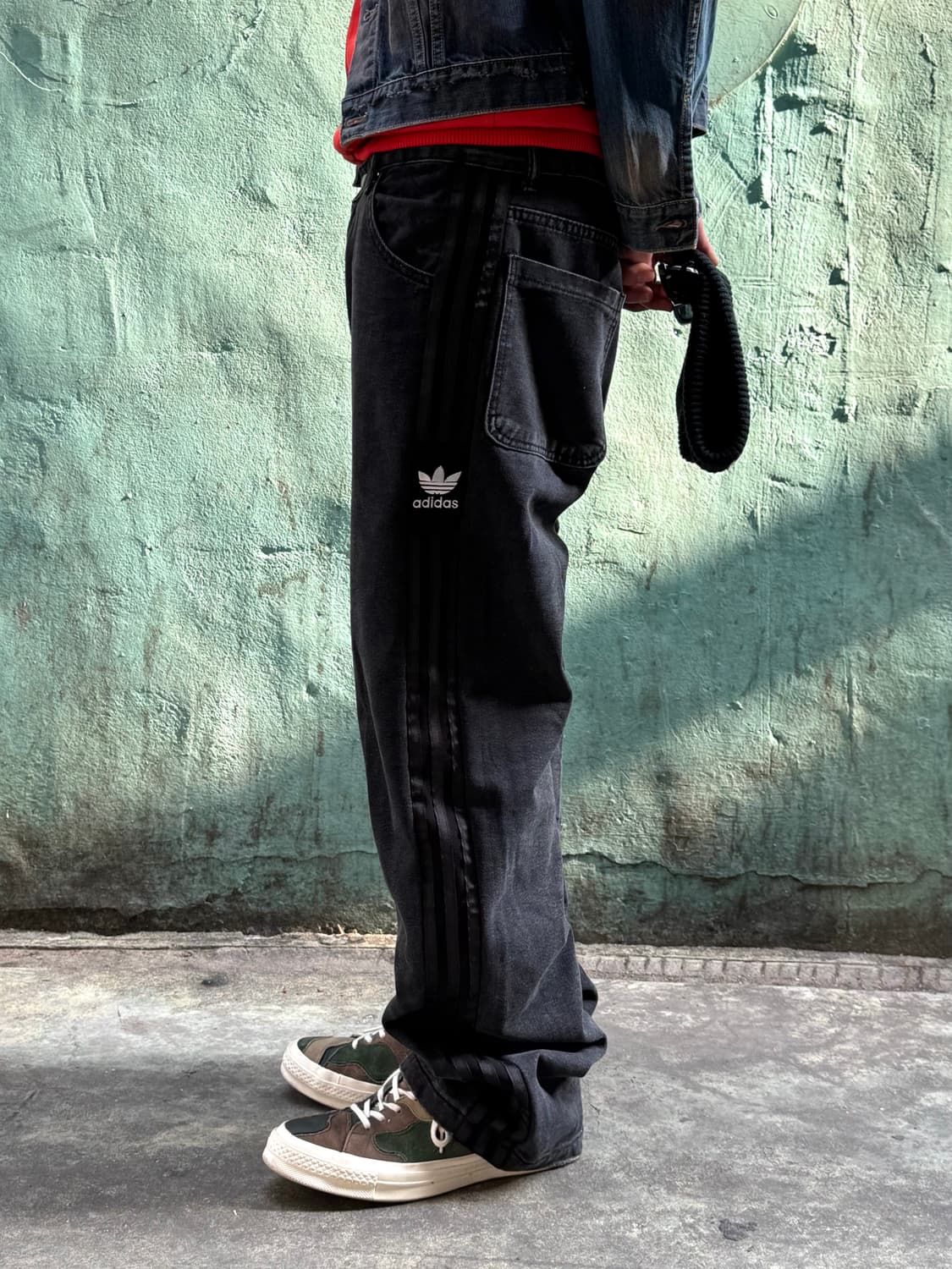 블랙진 삼선줄 커스텀 팬츠 상품이미지2