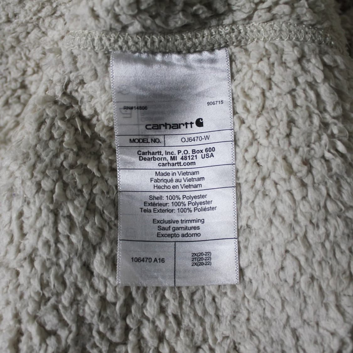 Carhartt 칼하트 셰르파 하프집업 풀오버 상품이미지6