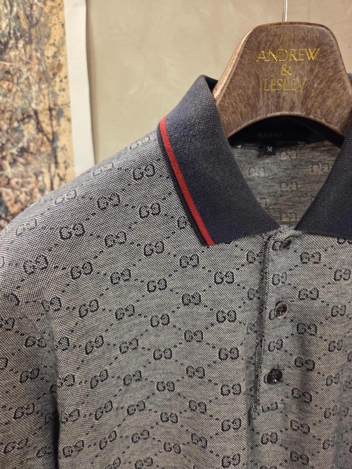 구찌 자가드패턴 클래식 PK 티셔츠 상품이미지3