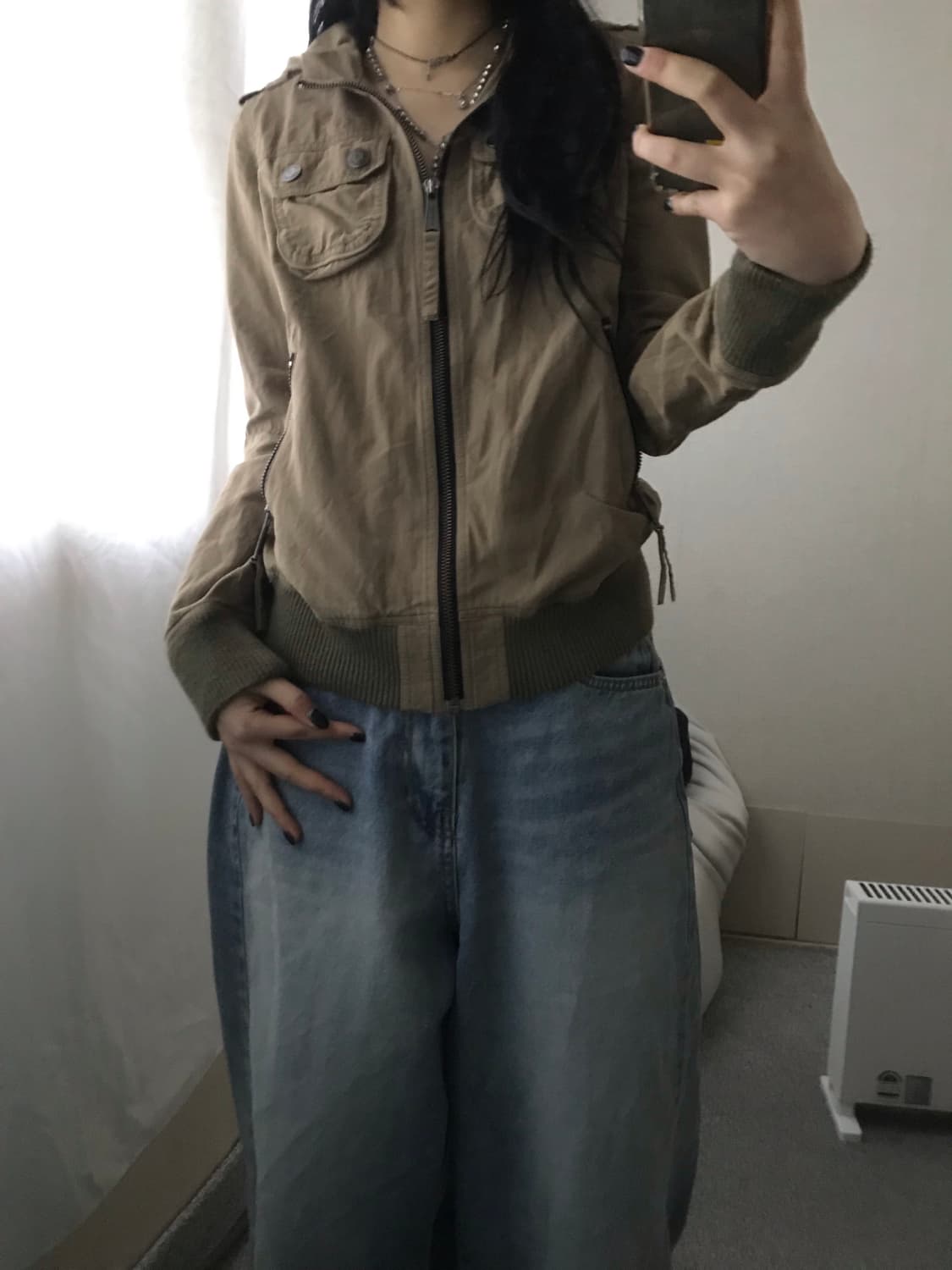 일본빈티지 베이지 후드자켓 상품이미지7