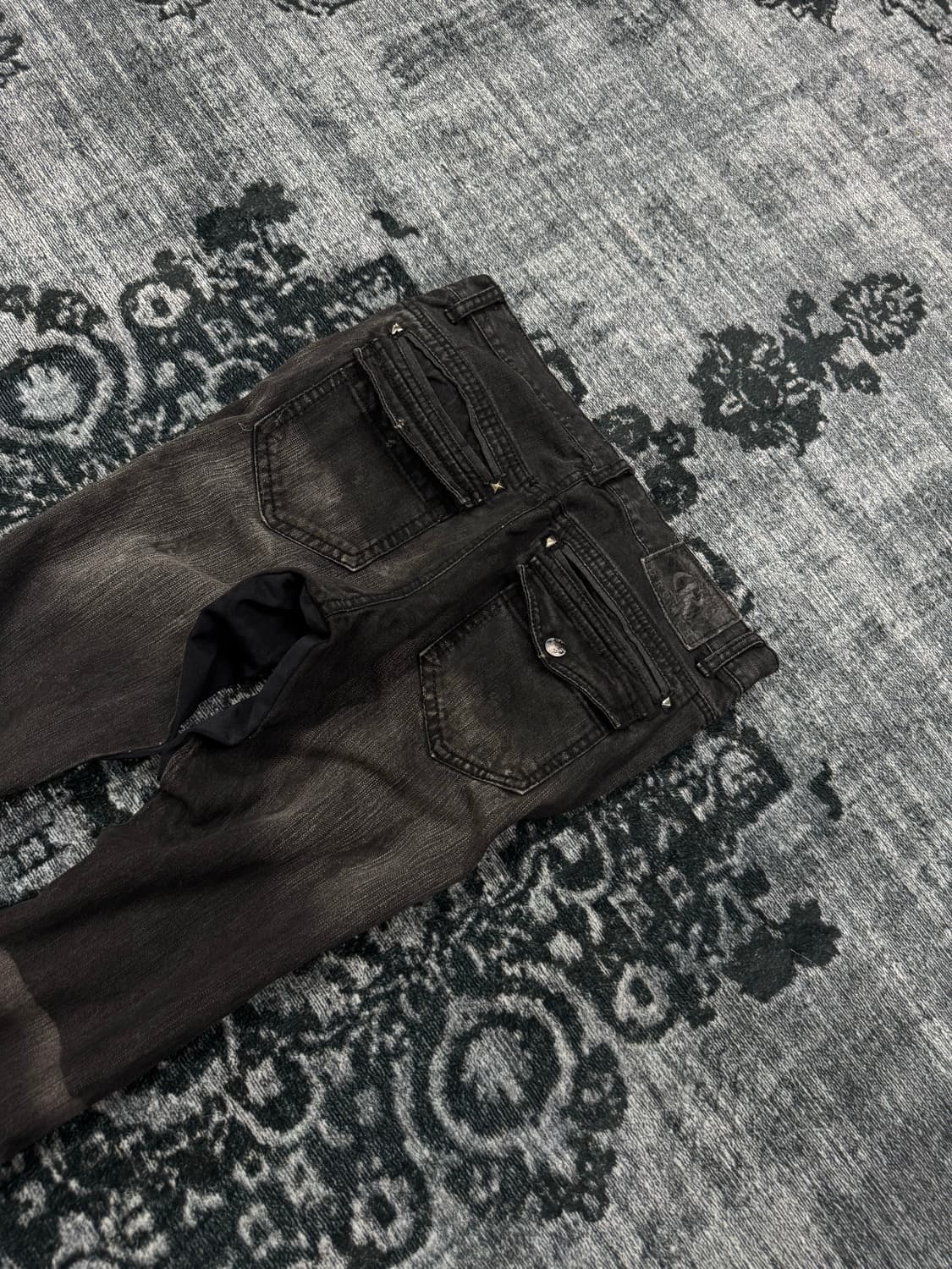 Growth in the attic 00s washing denim pa 상품이미지8