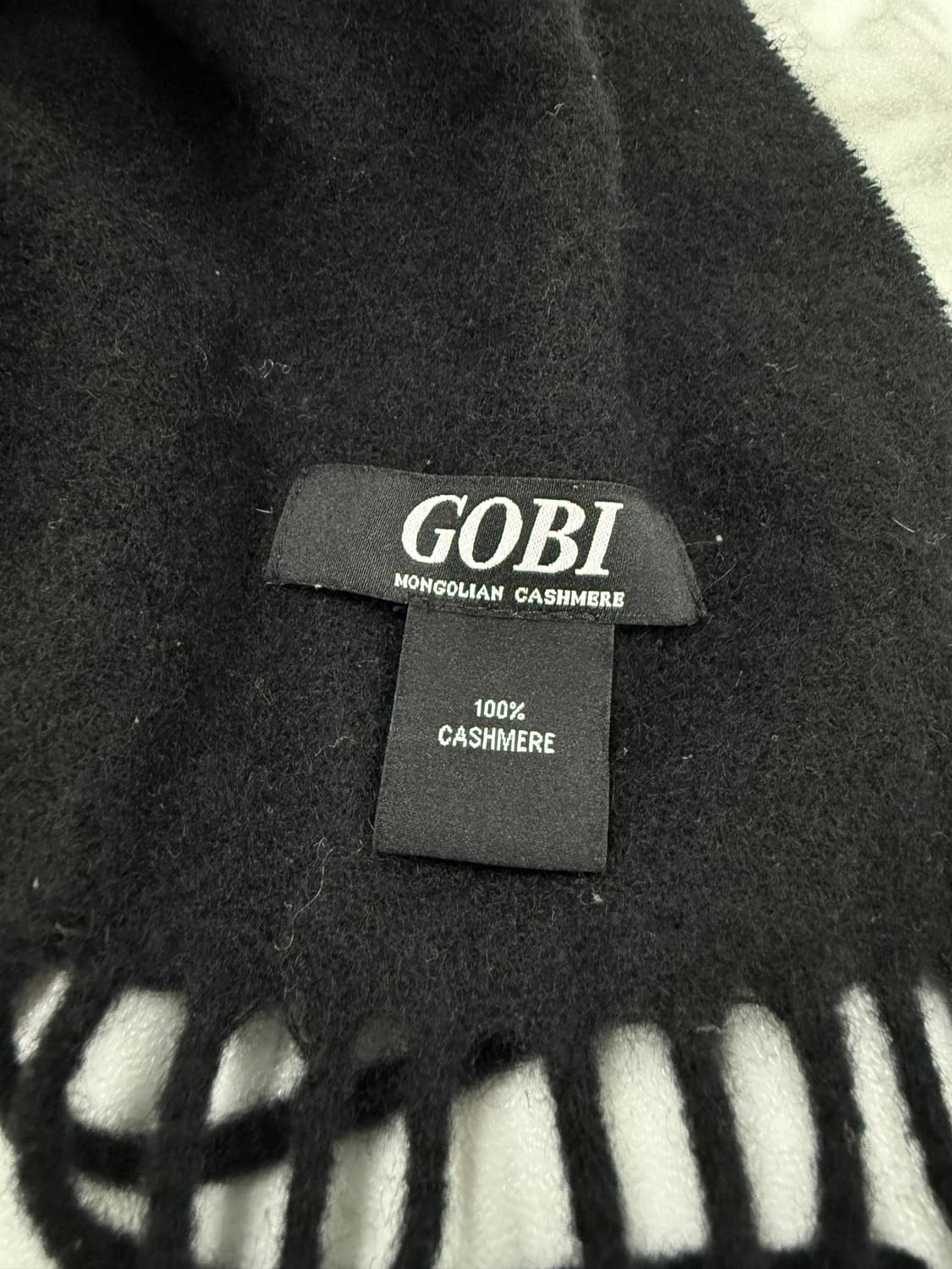 GOBI 고비 블랙 캐시미어 100% 머플러 상품이미지3