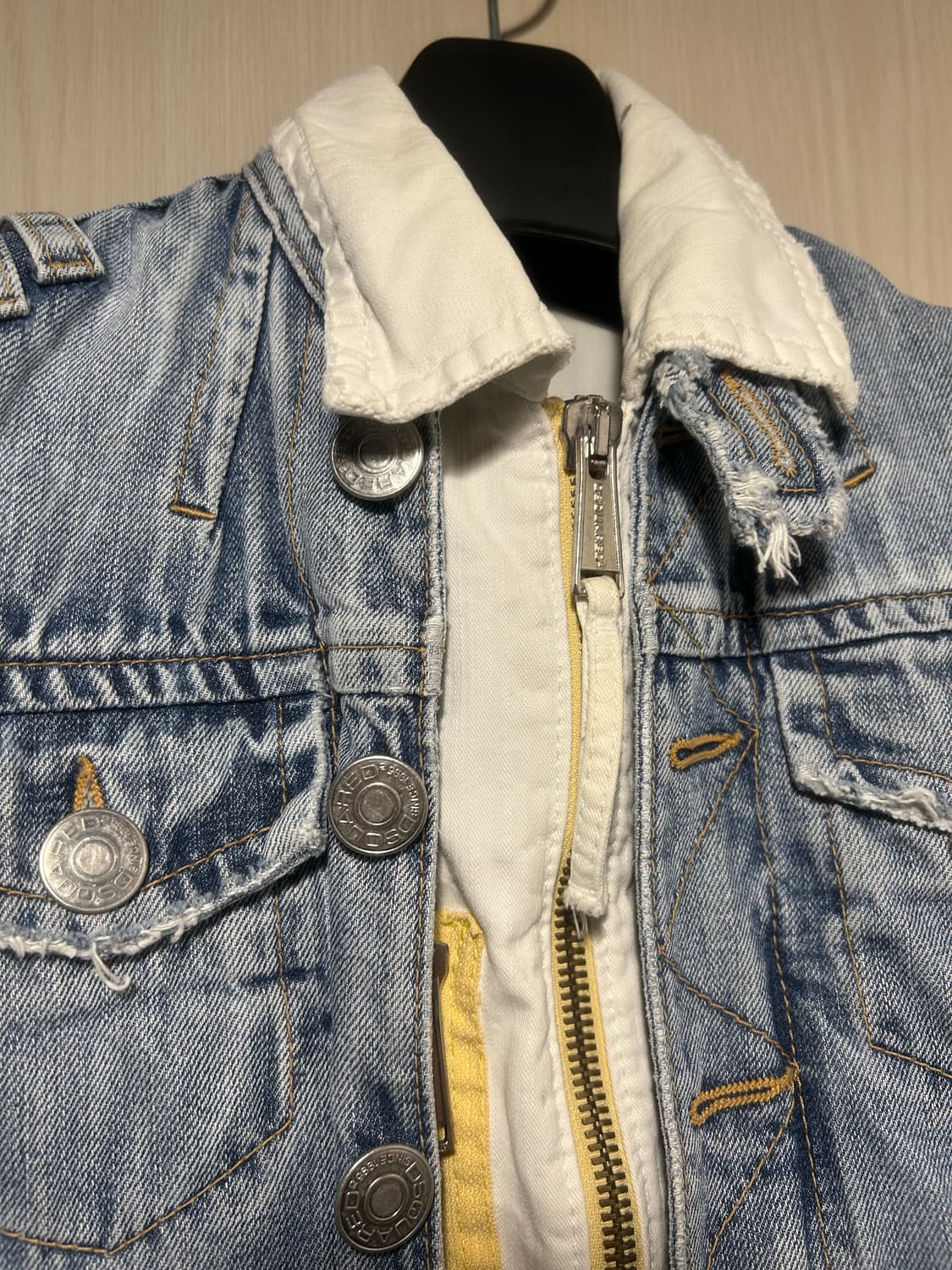 ‘ALOHA’ Denim Layerd Printing Jacket 상품이미지5