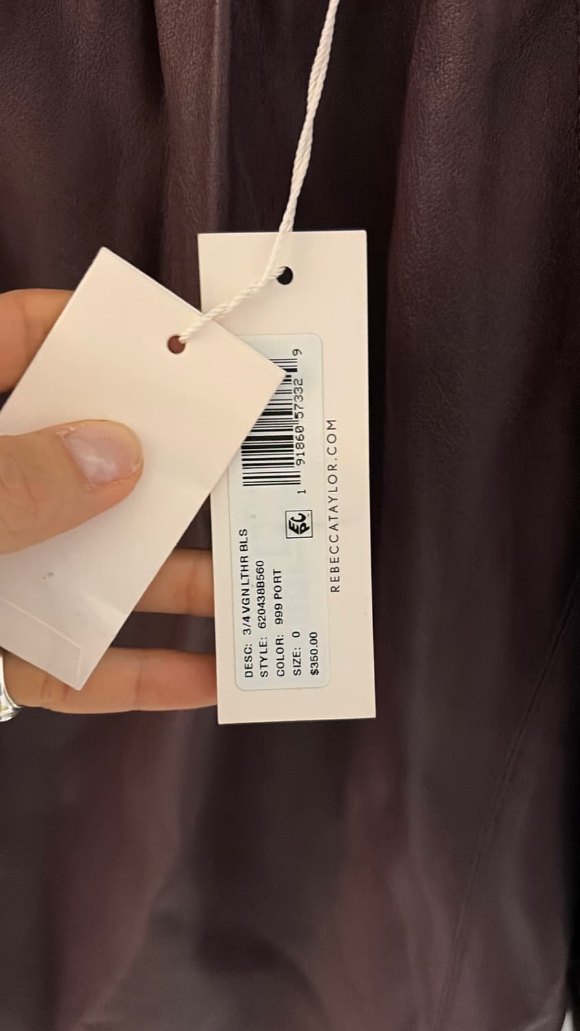 Rebecca Taylor 비건 레더 블라우스 44,55정품 새상품 상품이미지5