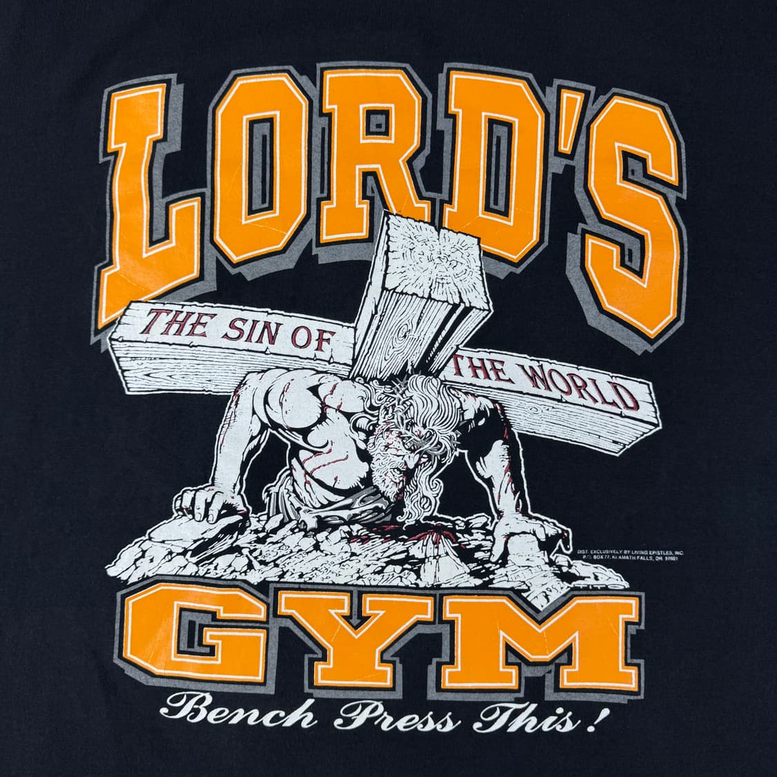 빈티지 90s Jesus Lord's Gym 지저스 로드짐 티셔츠 상품이미지3