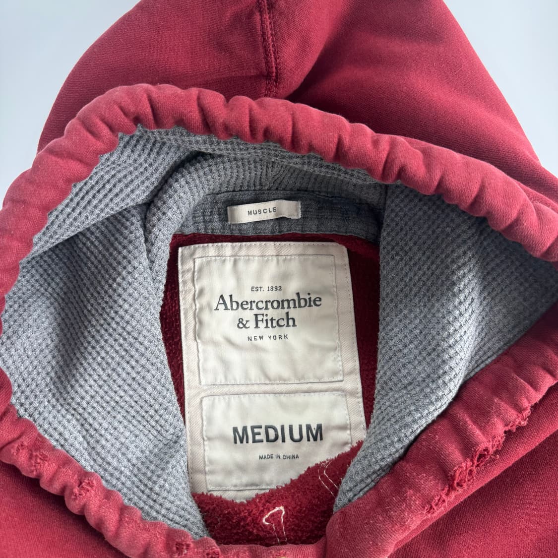 Abercrombie 아베크롬비 버건디 후드티 상품이미지5